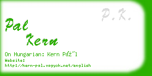 pal kern business card